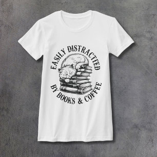 Cats, Books, & Coffee Women's Fitted T-Shirt