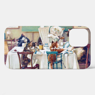 Cat's Breakfast Time, Louis Wain iPhone 12 Case