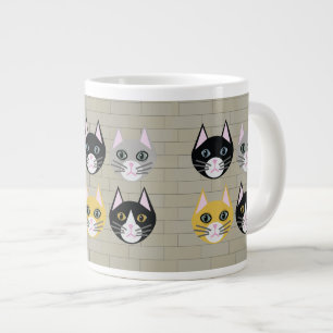 Cats brick large coffee mug