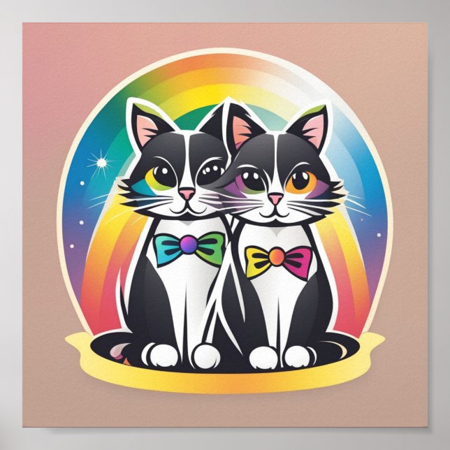 Cats  BRIDE AND GROOM   Poster (Front)