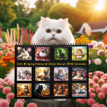 Cats Bringing Seasonal Cheer Always 20XX  Calendar<br><div class="desc">Every month is more magical with festive felines! This stunning seasonal holiday 2025/2026 calendar showcases realistic cats celebrating the year’s most beloved holidays. A black cat with glowing eyes perches on a Halloween pumpkin, while a cozy kitten snuggles near a Thanksgiving feast. From a playful Easter basket kitty to a...</div>