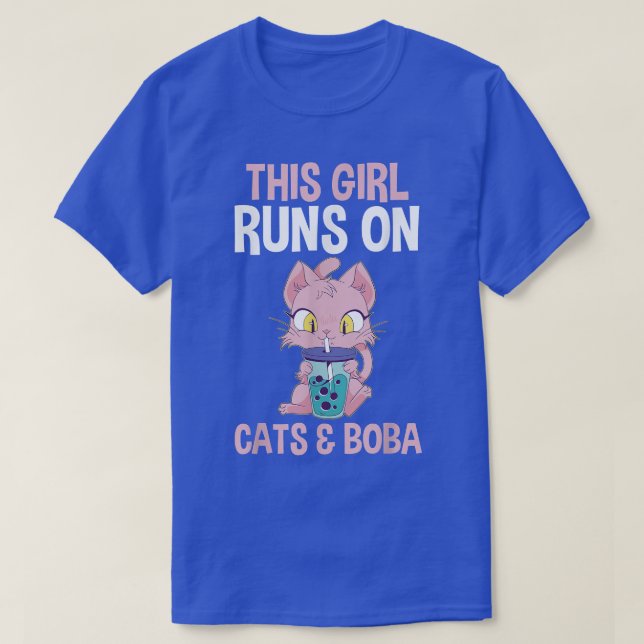 Cats Bubble Tea 712 T-Shirt (Design Front)