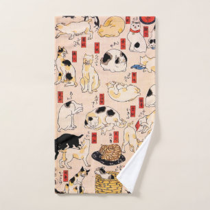 Cats by Utagawa Kuniyoshi Hand Towel