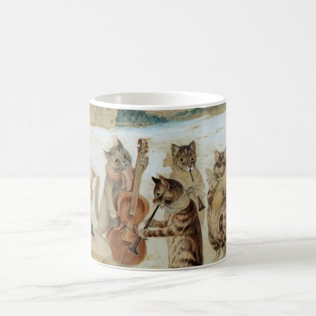 Cats Carol Singing by Louis Wain    Coffee Mug (Center)