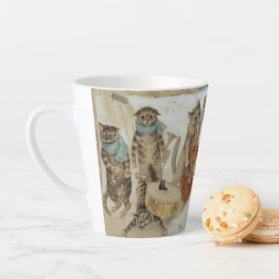 Cats Carol Singing by Louis Wain Latte Mug