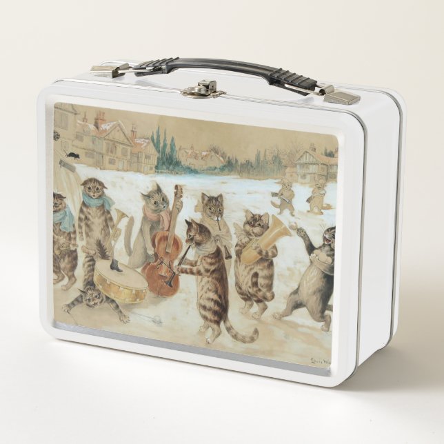 Cats Carol Singing by Louis Wain   Metal Lunch Box (Front)
