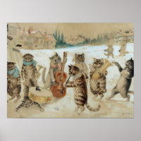 Cats Carol Singing by Louis Wain  