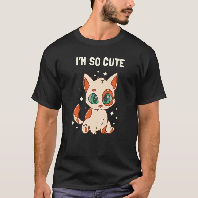 Cats Children Green Eyes Cute Kitten Premium T-Shirt (Front)