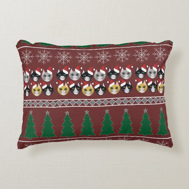 Cats Christmas  Accent Pillow (Front)