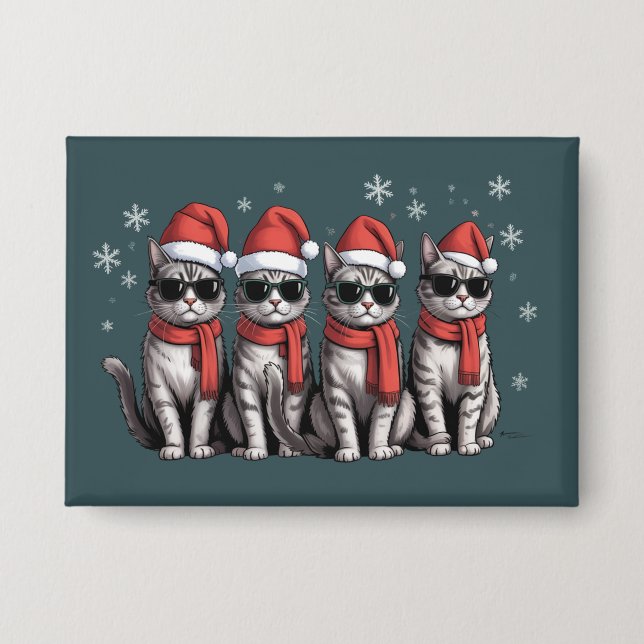 Cats Christmas Cat Mom Holiday Xmas Santa (Front)