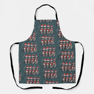 Cats Christmas Cat Mom Holiday Xmas Santa Apron