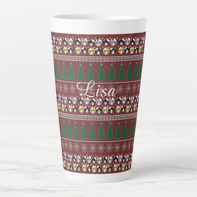 Cats Christmas  Latte Mug (Front)