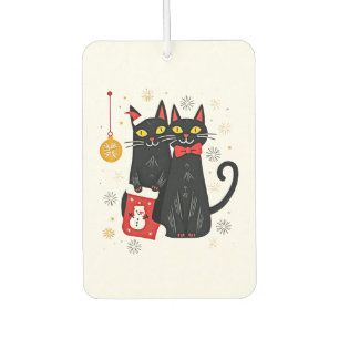 Cats Christmas Retro 50s 60s Xmas (2) Air Freshener