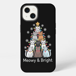 Cats Christmas Tree Meowy Bright Cute Xmas  iPhone 13 Case
