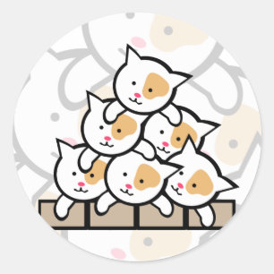 Cats Classic Round Sticker