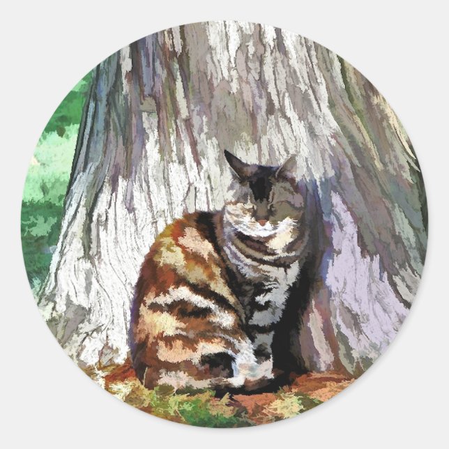 CATS CLASSIC ROUND STICKER (Front)