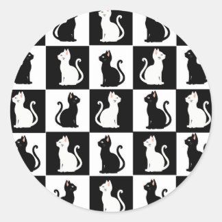 cats classic round sticker