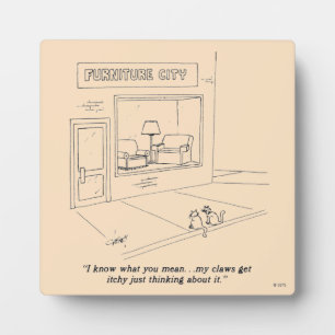 Cats Clawing Furniture Plaque