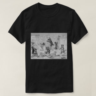 Cats Cleaning in Spring, Louis Wain T-Shirt