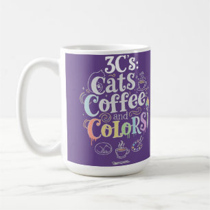 Cats Coffee and Colours Mug