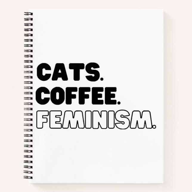 Cats Coffee Feminism Notebook (Front)