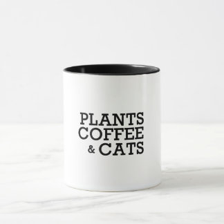 Cats Coffee Plants Mug