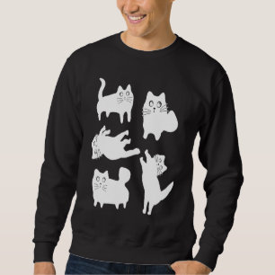Cats Collage Doodle Style Cat Owners Cat   1 Sweatshirt