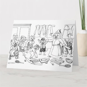 Cats (Colouring  Picture), Louis Wain Card