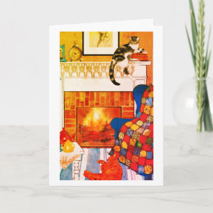 Cats Cozy Scene Blank Note Card