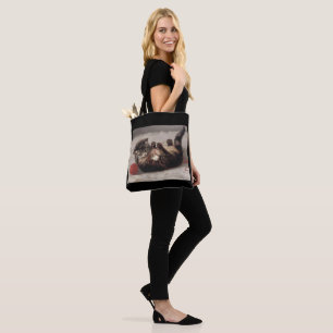 Cat's Cradle, A Cat Playing Ball of Yarn Tote Bag