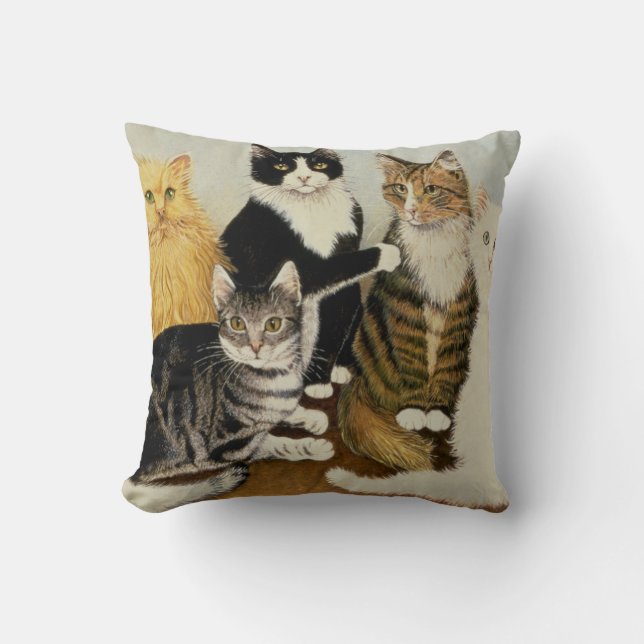 Cat's Cradle Throw Pillow (Front)