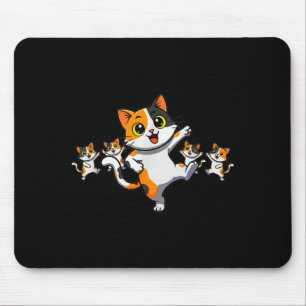 Cats Dancing Funny Cat Lover For Women Kitty Graph Mouse Pad