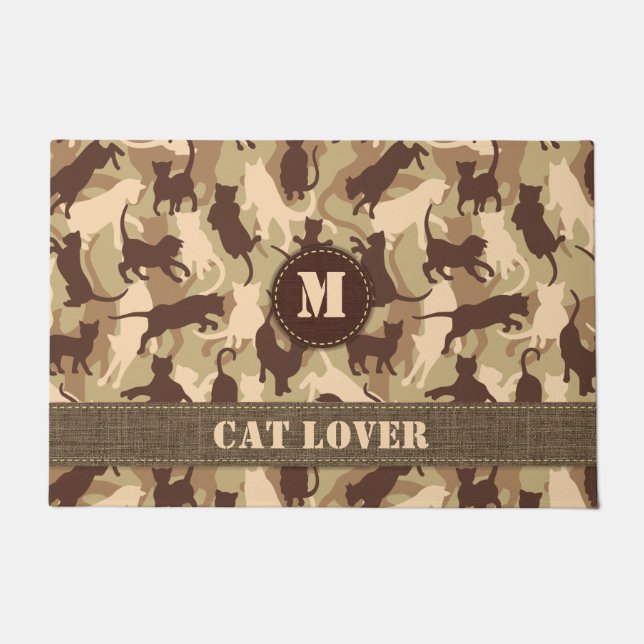 Cats Desert Camouflage Doormat (Front)