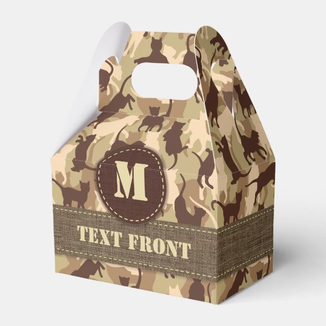 Cats Desert Camouflage Favor Box (Front Side)