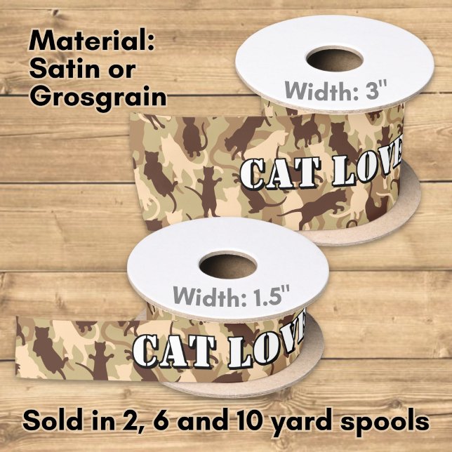 Cats Desert Camouflage Satin Ribbon (Creator Uploaded)