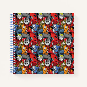 Cats & Dogs Scooter Pattern Notebook