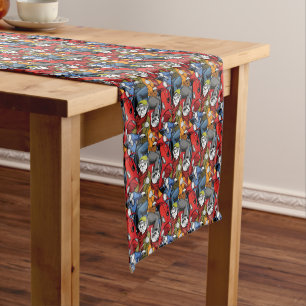 Cats & Dogs Scooter Pattern Short Table Runner