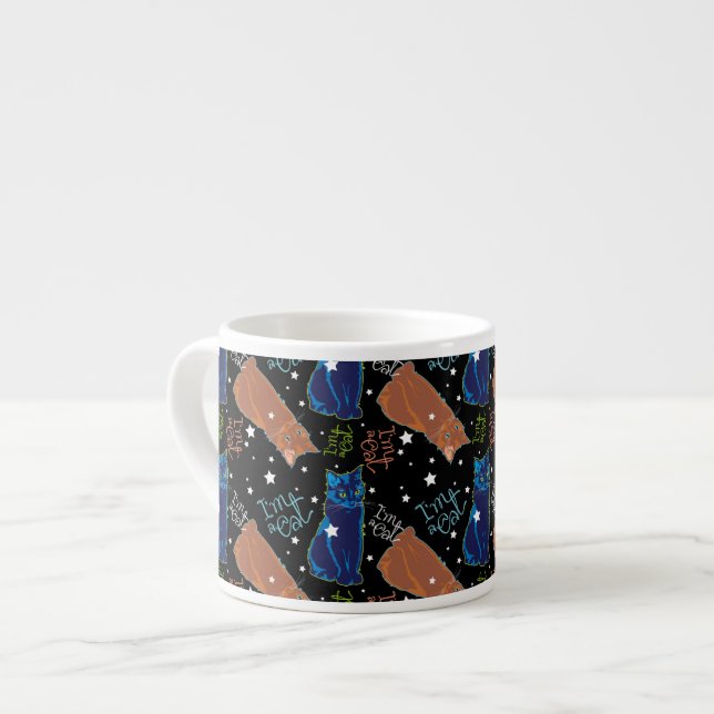 Cats don't sleep at night! espresso cup (Front Left)