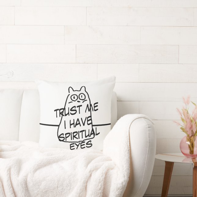 Cats Doodle Throw Pillow (Couch)