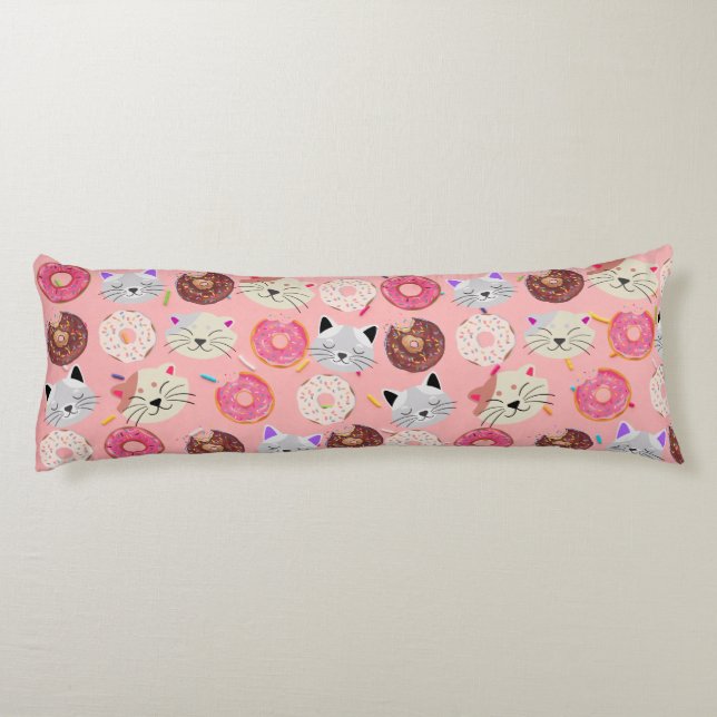 Cats & Doughnuts Body Pillow (Back)