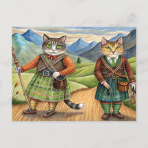 Cats dressed up in Scotland
