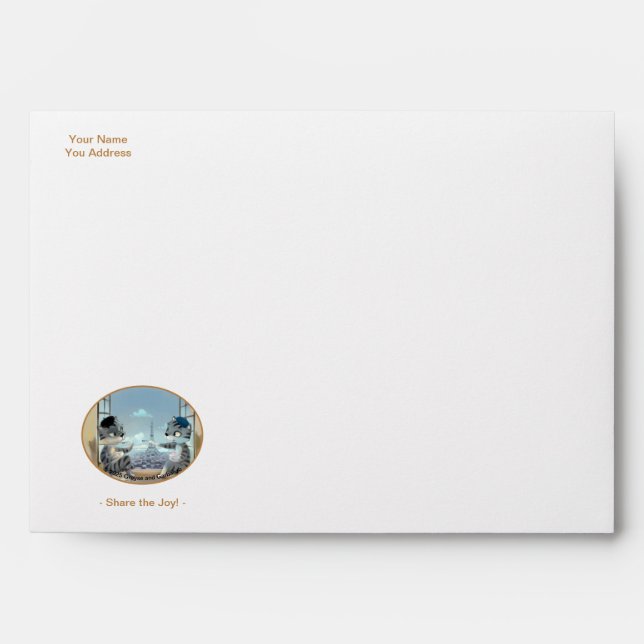 Cats & Eiffel Tower - Paris Day Envelope - W (Var) (Front)