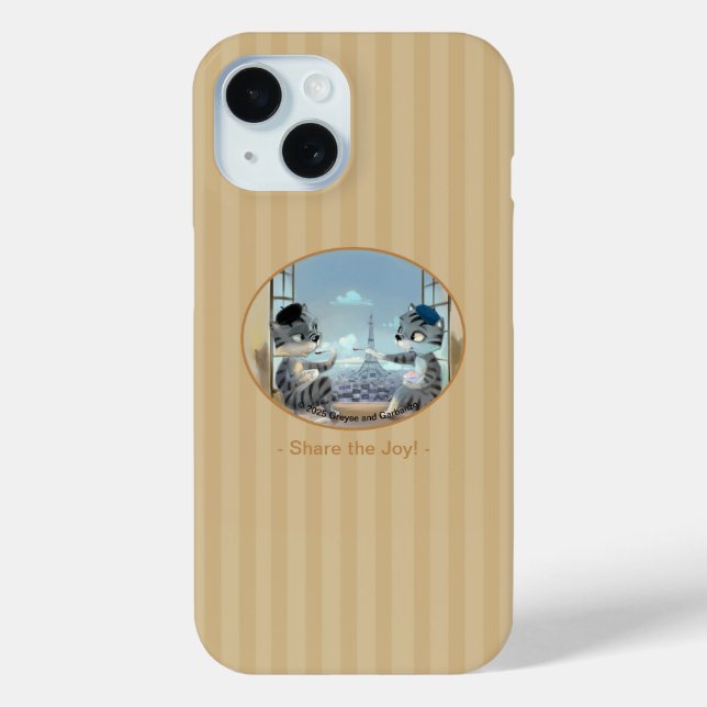 Cats & Eiffel Tower – Paris Joy Phone Case (Back)