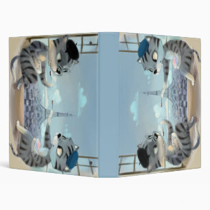 Cats & Eiffel Tower - Paris Scrapbook/Album Binder