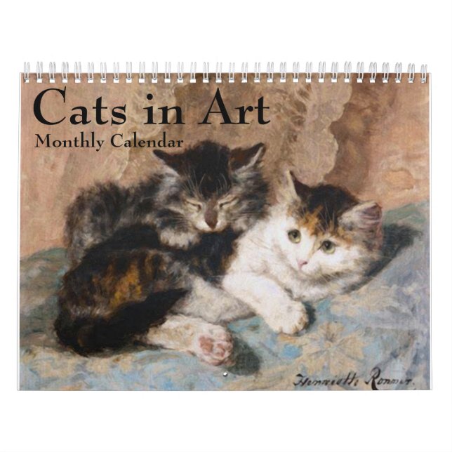 Cats en beaux-arts Calendrier mensuel (Protection)
