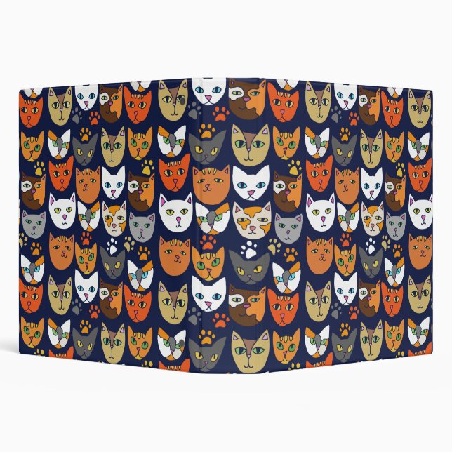 Cats Everywhere Cat Person Binder (Background)