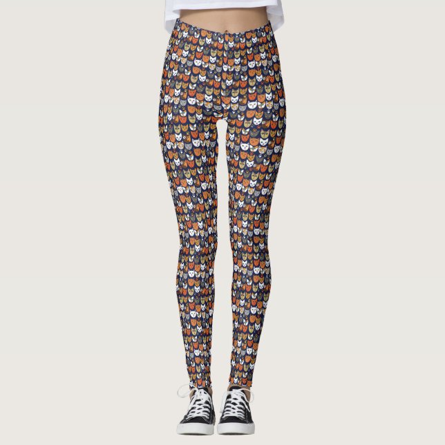 Cats Everywhere Cat Person Leggings (Front)