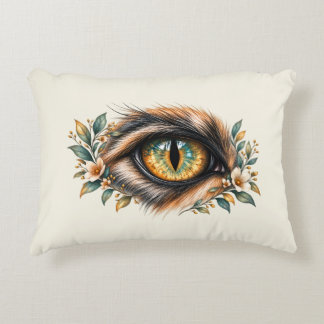 Cats Eye Botanical Art Accent Pillow