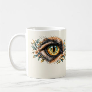 Cats Eye Botanical Art Coffee Mug