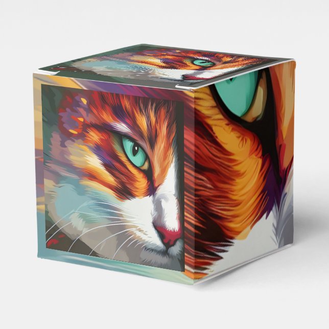 Cat's Eye Design Favor Box (Front Side)